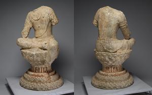 唐(618-907) 中國 半跏坐像菩薩