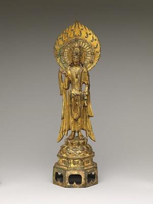 隋朝公元6世紀末鍍金青銅觀音菩薩像