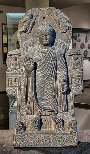 犍陀羅國公元3世紀的佛陀舍衛城神變浮雕