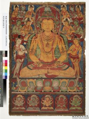 西藏十三世紀阿彌陀佛唐卡