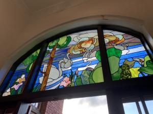 北投溫泉博物館彩繪玻璃窗花