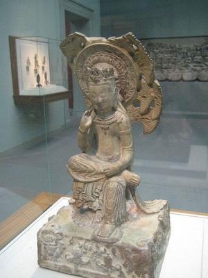 北齊公元575年的彌勒菩薩半跏思惟像