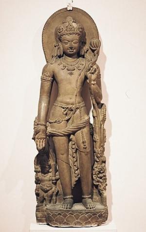 比哈爾邦那爛陀寺的波羅王朝公元9世紀的觀音菩薩像