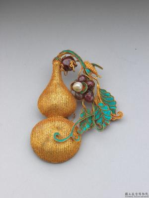 清 嘉慶 金纍絲葫蘆簪