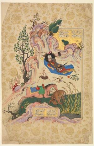 Rakhsh Kills a Lion while Rustam Sleeps