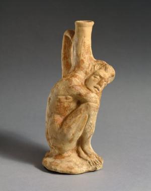 Terracotta vase in the form of a sleeping African (known as Ethiopian) boy